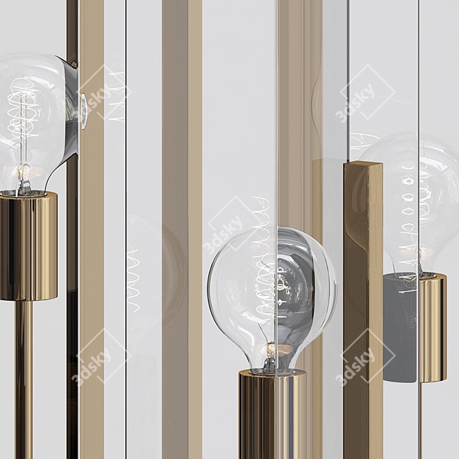 Elegant Malik Medium Pendant Light 3D model image 2