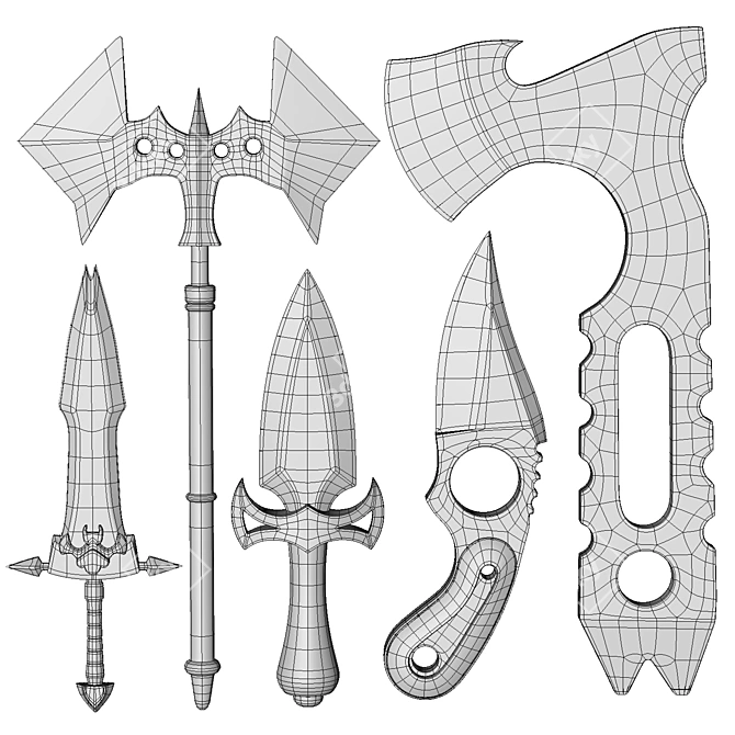 Blade Combo Set Vol. 06 3D model image 2