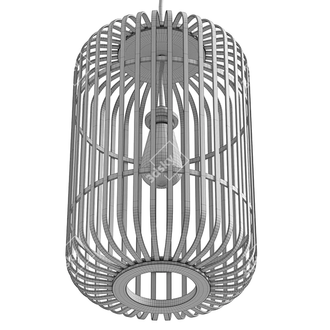 Aisne Bamboo Pendant Lamp Wood 3D model image 6