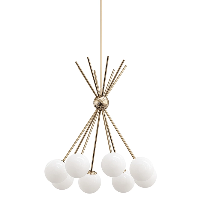 Contemporary 8-Light Pendant Light 3D model image 1