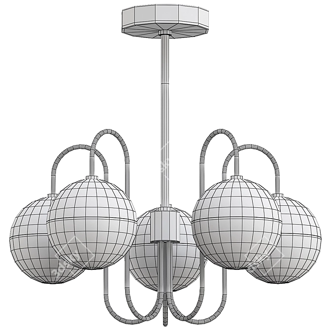 Renee 5 Chandelier Light Fixture 3D model image 3
