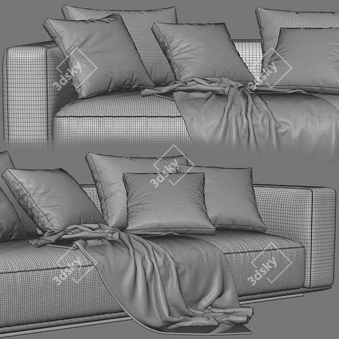 Elegant Grandemare Sofa | Vray & Corona | 3Ds Max 3D model image 5