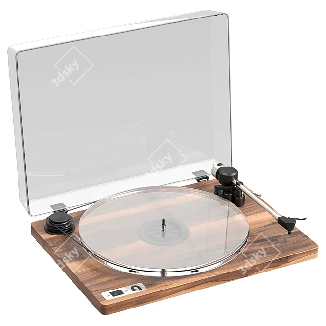 UV Unwrapped Hardwood Turntable: 8192x8192 Texture 3D model image 1