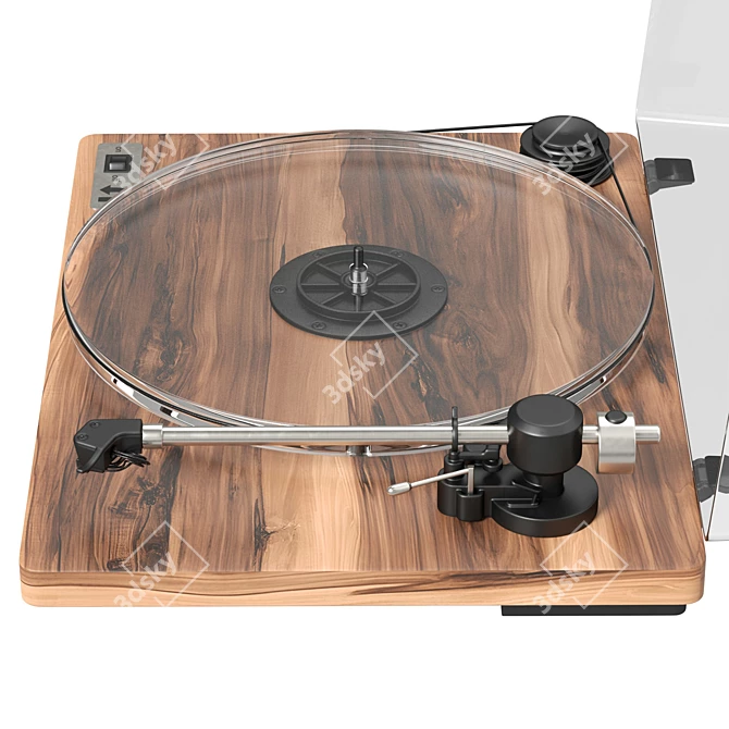 UV Unwrapped Hardwood Turntable: 8192x8192 Texture 3D model image 4