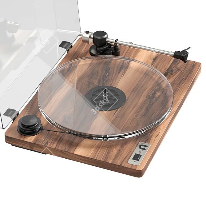 UV Unwrapped Hardwood Turntable: 8192x8192 Texture 3D model image 5