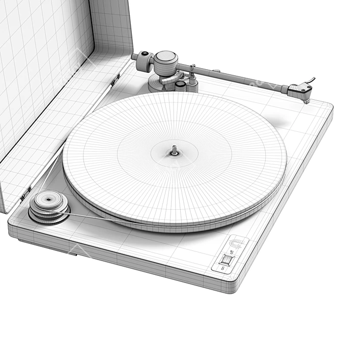 UV Unwrapped Hardwood Turntable: 8192x8192 Texture 3D model image 6