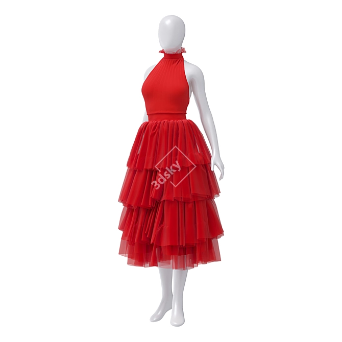 Mannequin Display Dress Set 3D model image 1