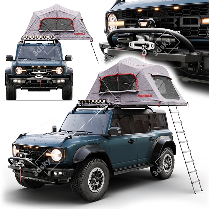 2023 Ford Bronco Raptor Yakima Tent 3D model image 1