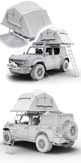 2023 Ford Bronco Raptor Yakima Tent 3D model image 21