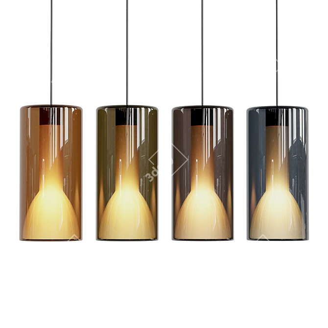 LUMINOUS GLASS PENDANT LAMP 3D model image 3