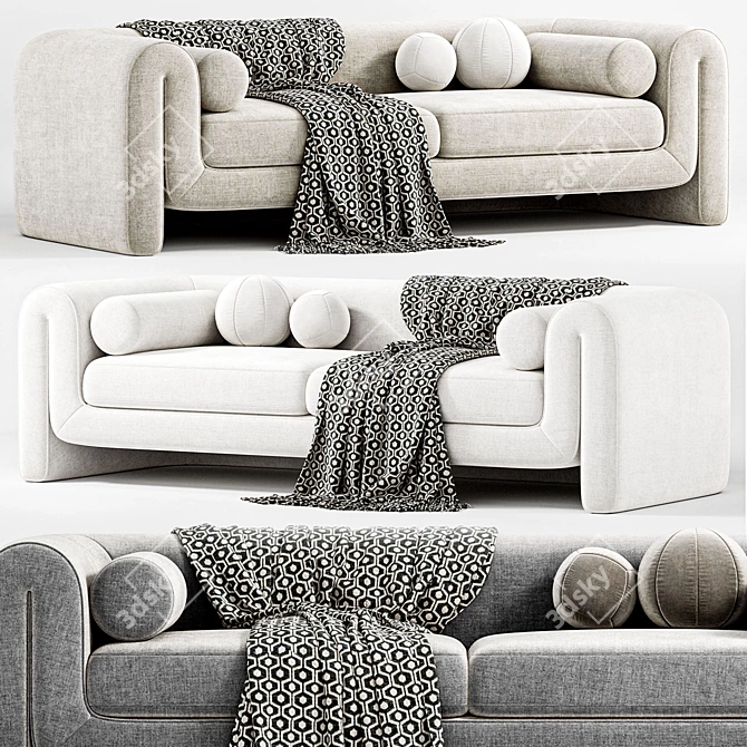 Modern Judo Sofa: Elegant Comfort 3D model image 1