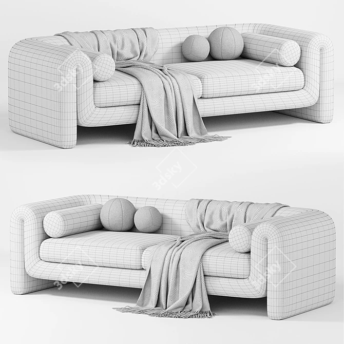 Modern Judo Sofa: Elegant Comfort 3D model image 4