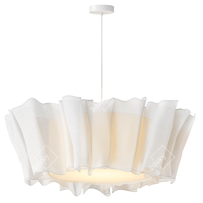  Minimalist Chrome Pendant Light 3D model image 1