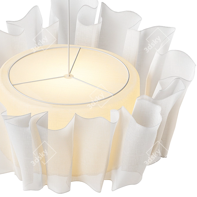  Minimalist Chrome Pendant Light 3D model image 3