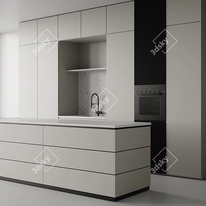 Modern Kitchen 3D Model Bundle 3D model image 3