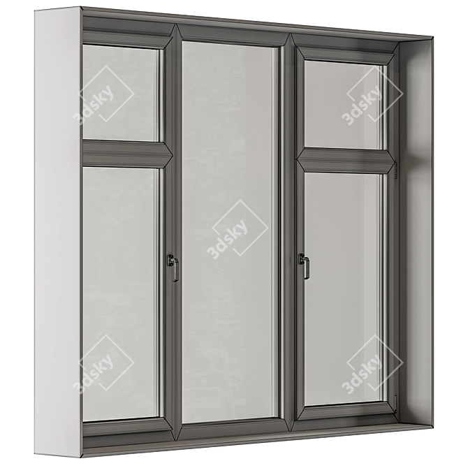 Wooden Window Frame Set 23 3D model image 7