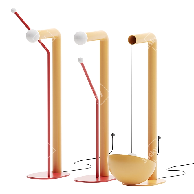 Zapazuha BONS Trilogy Floor Lamps 3D model image 1