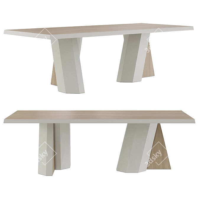 Minimalist Dining Table by Christophe Delcourt 3D model image 1