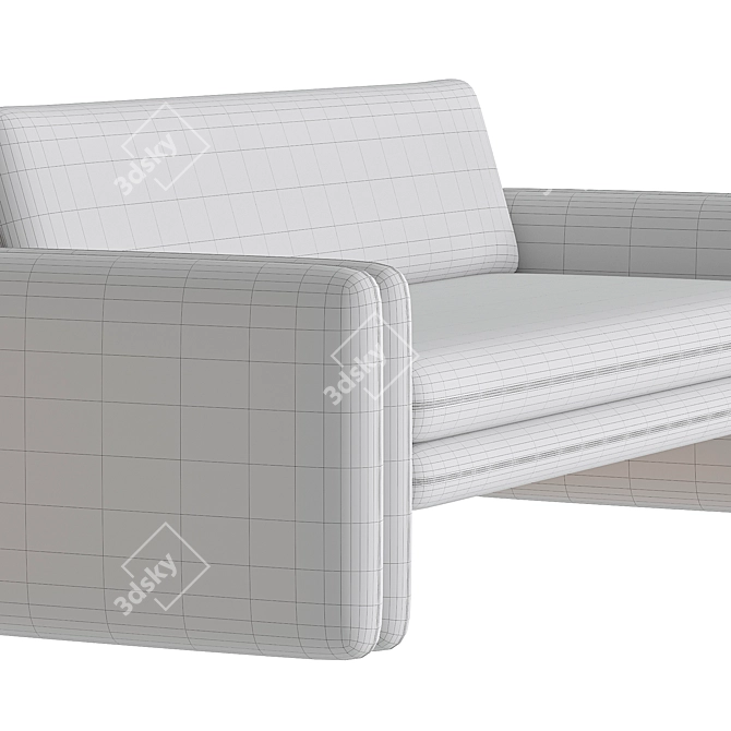 Elegant Kimora Sofa, Natural Harmony 3D model image 3
