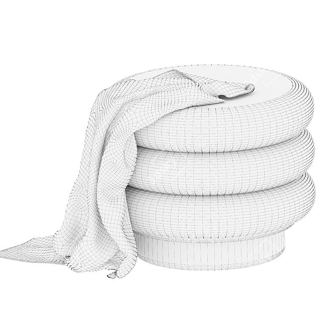 Cazarina SELS Ottoman Pouf 3D model image 2