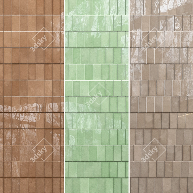 Trasparenze Ceramic Tiles Set 3D model image 3