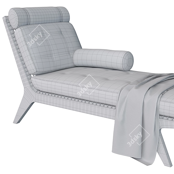 Modern Elegance Chaise Longue 3D model image 6