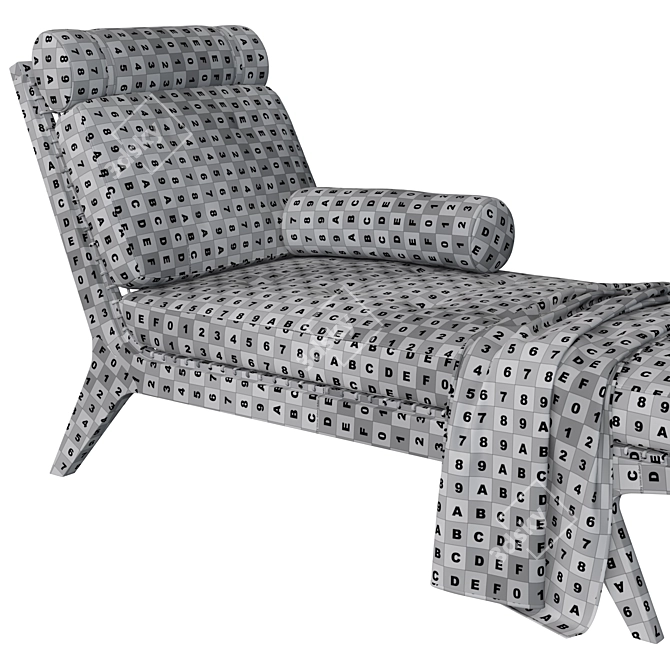 Modern Elegance Chaise Longue 3D model image 7