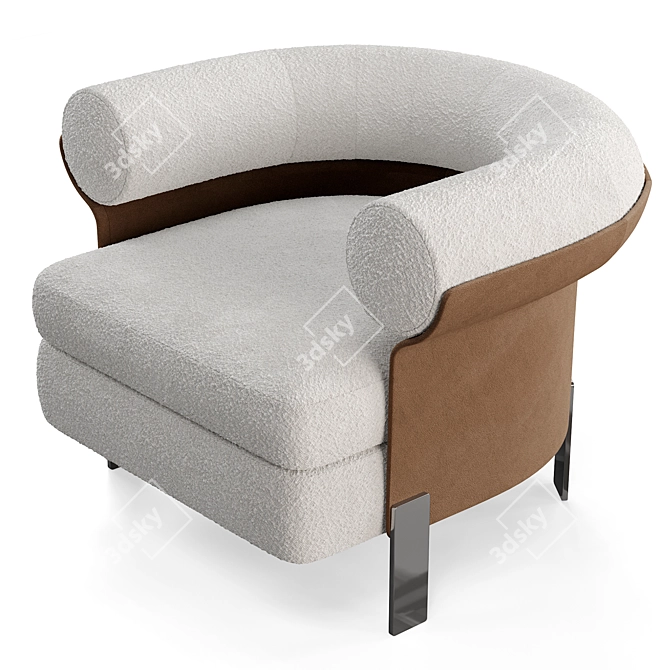 Elegant Mattia Armchair By Minotti 3D model image 4