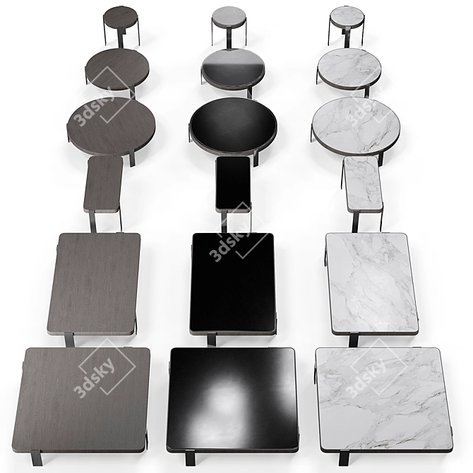 Elegant Mattia Coffee Tables 3D model image 2