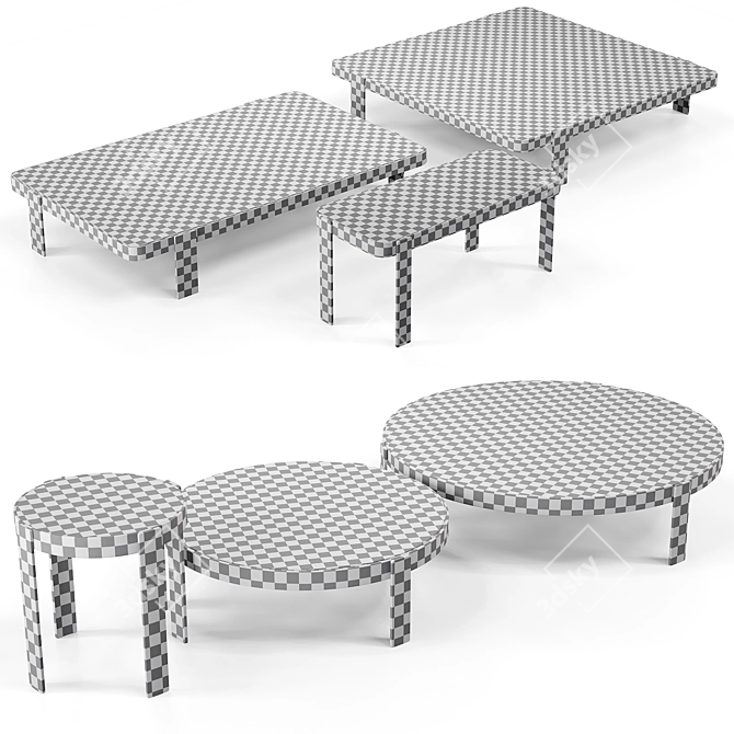 Elegant Mattia Coffee Tables 3D model image 7