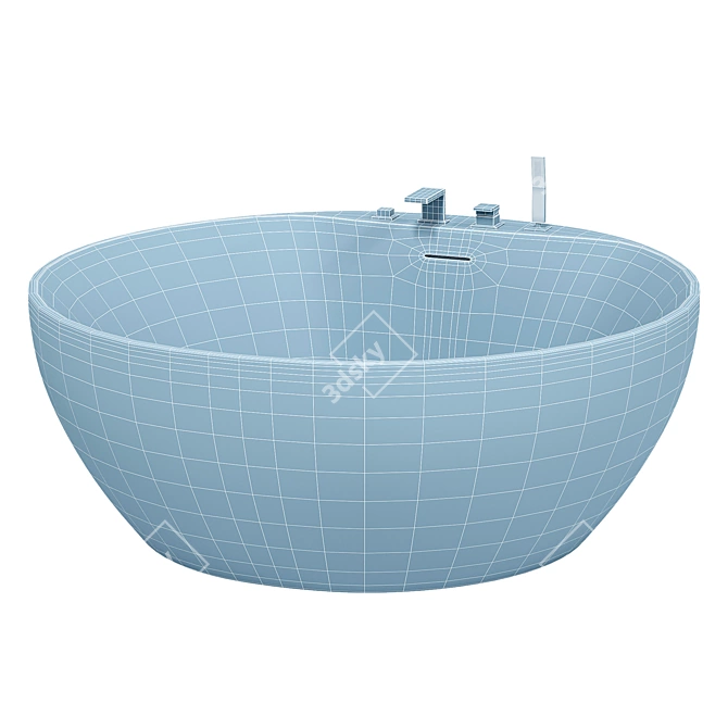 Modern Acrylic ABBER AB9280 Bathtub 3D model image 3