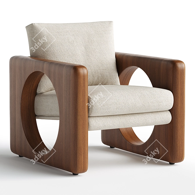 Sleek Grayson Chair: 3D Model 3D model image 1