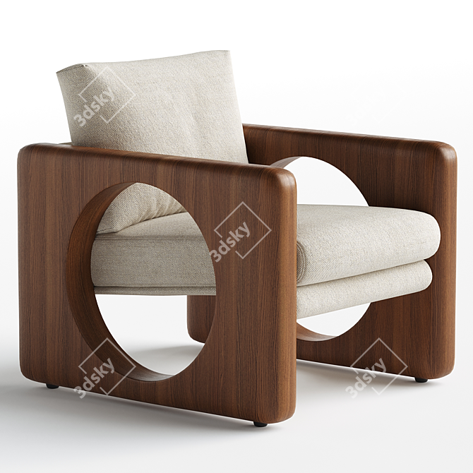 Sleek Grayson Chair: 3D Model 3D model image 2