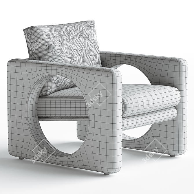 Sleek Grayson Chair: 3D Model 3D model image 3