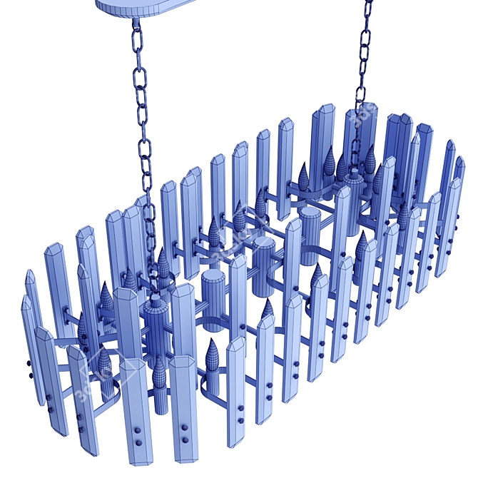 Linear Chandelier with Elegance 3D model image 4