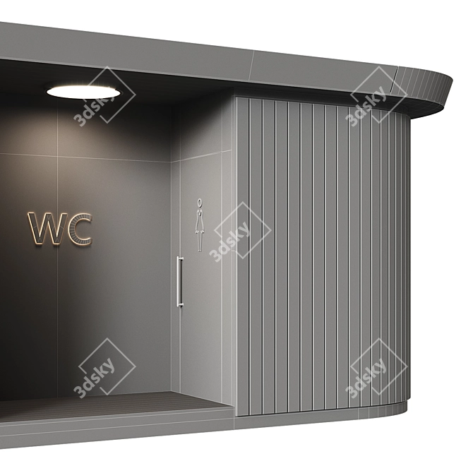 Public Restroom 3 - Contemporary Design 3D model image 2