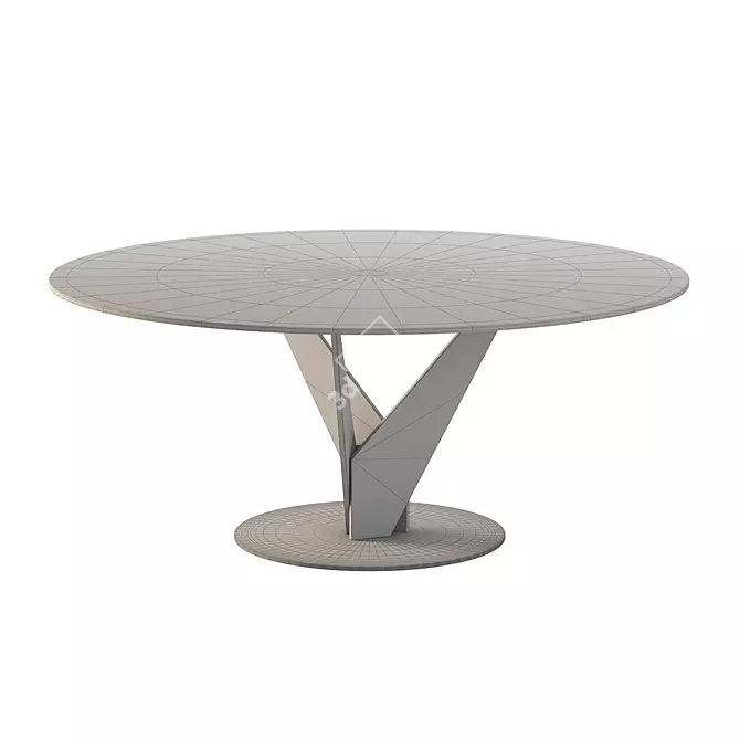 Modern Epsylon Round Table: 179cm 3D model image 4