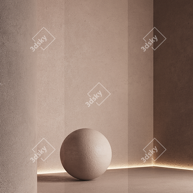  Seamless Texture Decorative Plaster 3D model image 5