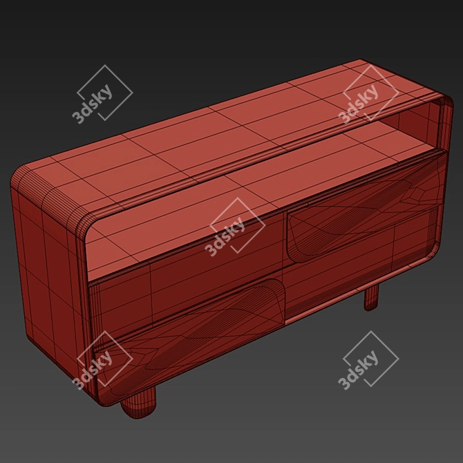 Elegant SOUL Chest Of Drawers 3D model image 7
