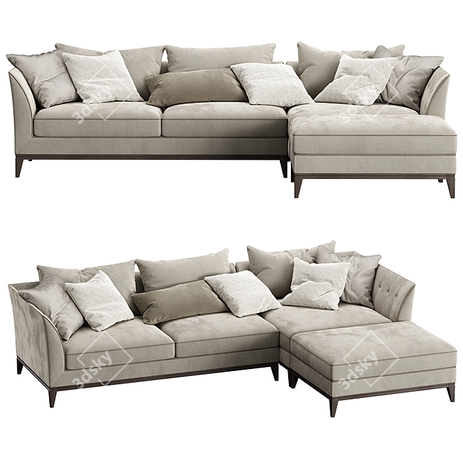 Mare Manifesto Sofa: Elegant Design 3D model image 1