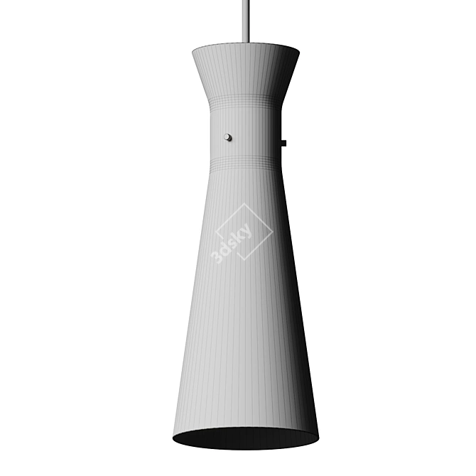 Erlenmeyer-Inspired Modern Transparent Glass Pendant 3D model image 1