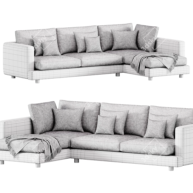 Flexform Long Island 05 Sofa 3D model image 4