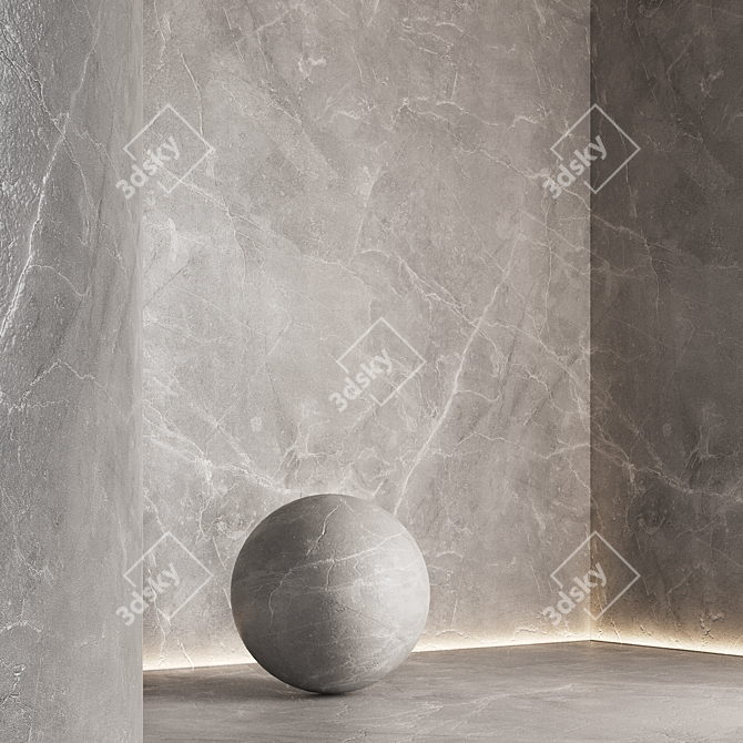 Seamless Marble Textures Set 3D model image 2