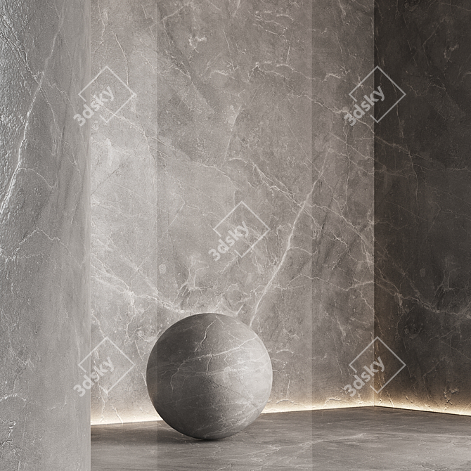 Seamless Marble Textures Set 3D model image 3
