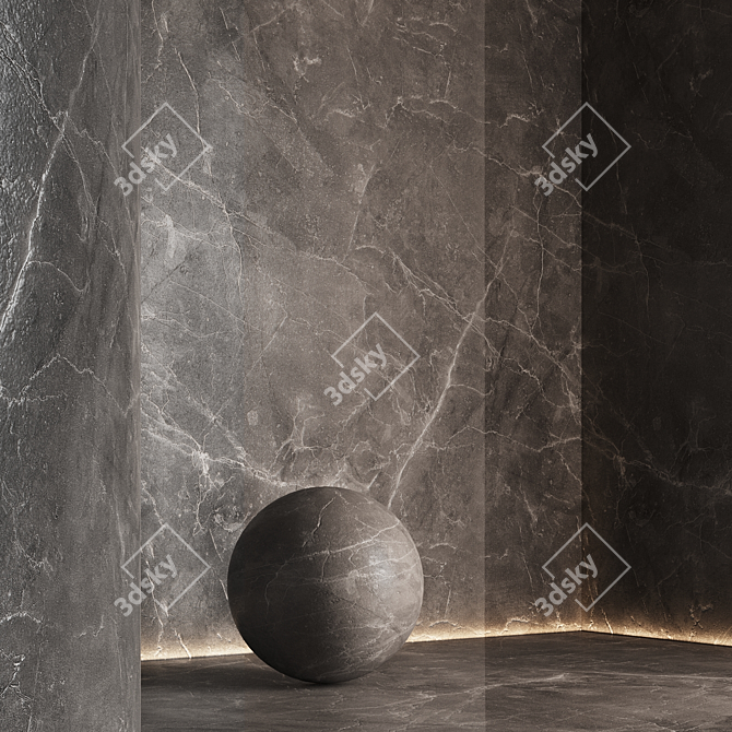 Seamless Marble Textures Set 3D model image 4