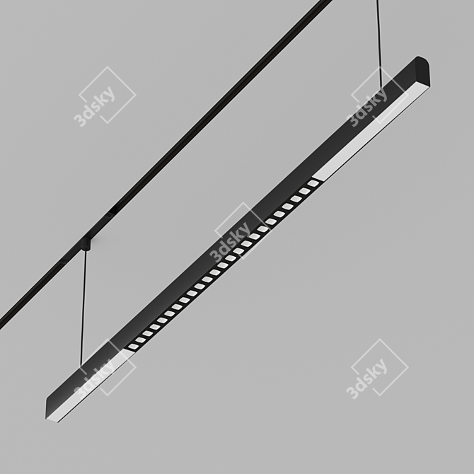 Magnetic System LED Light Fixture 3D model image 2