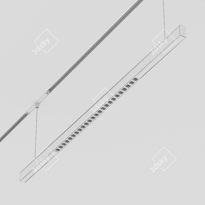Magnetic System LED Light Fixture 3D model image 7