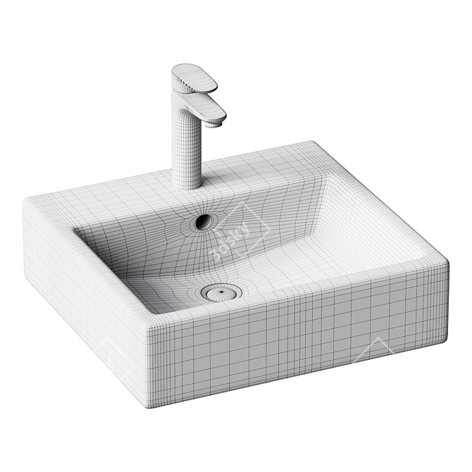 Duravit Vero 454500800 Washbasin 3D model image 2