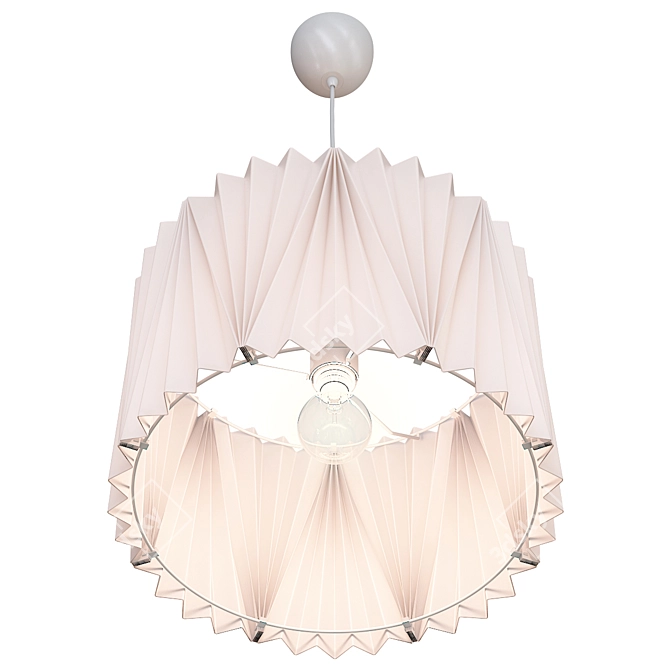 Sleek White Pendant Lamp IKEA 3D model image 2