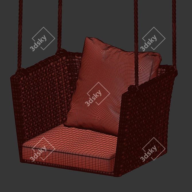 Luxury Garden Hanging Chair 3D model image 4